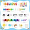 Believe in Yourself Classroom Bulletin Board Decoration Set (Colorful)